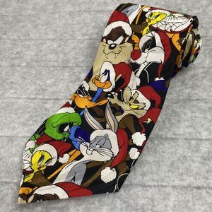 Vintage 1997 Looney Tunes Ties Bugs Tweety Taz Roadrunner Wylie Coyote Christmas